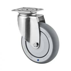Stainless Steel - Agila Plate Castors (Up to 100kg)